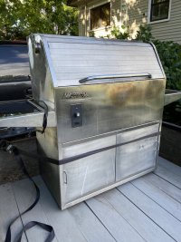 I put my restored (mostly finished) Traeger BBQ 100 Deluxe into