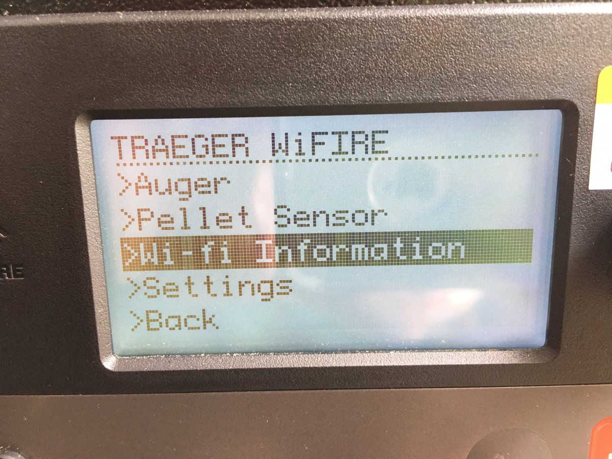 Traeger | WiFIRE->Wi-fi Information submenu.JPG